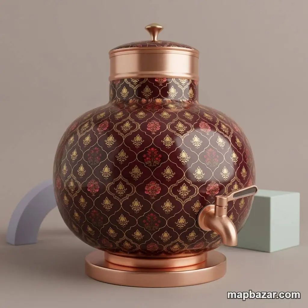 Traditional Copper Finish Water Dispenser Pot