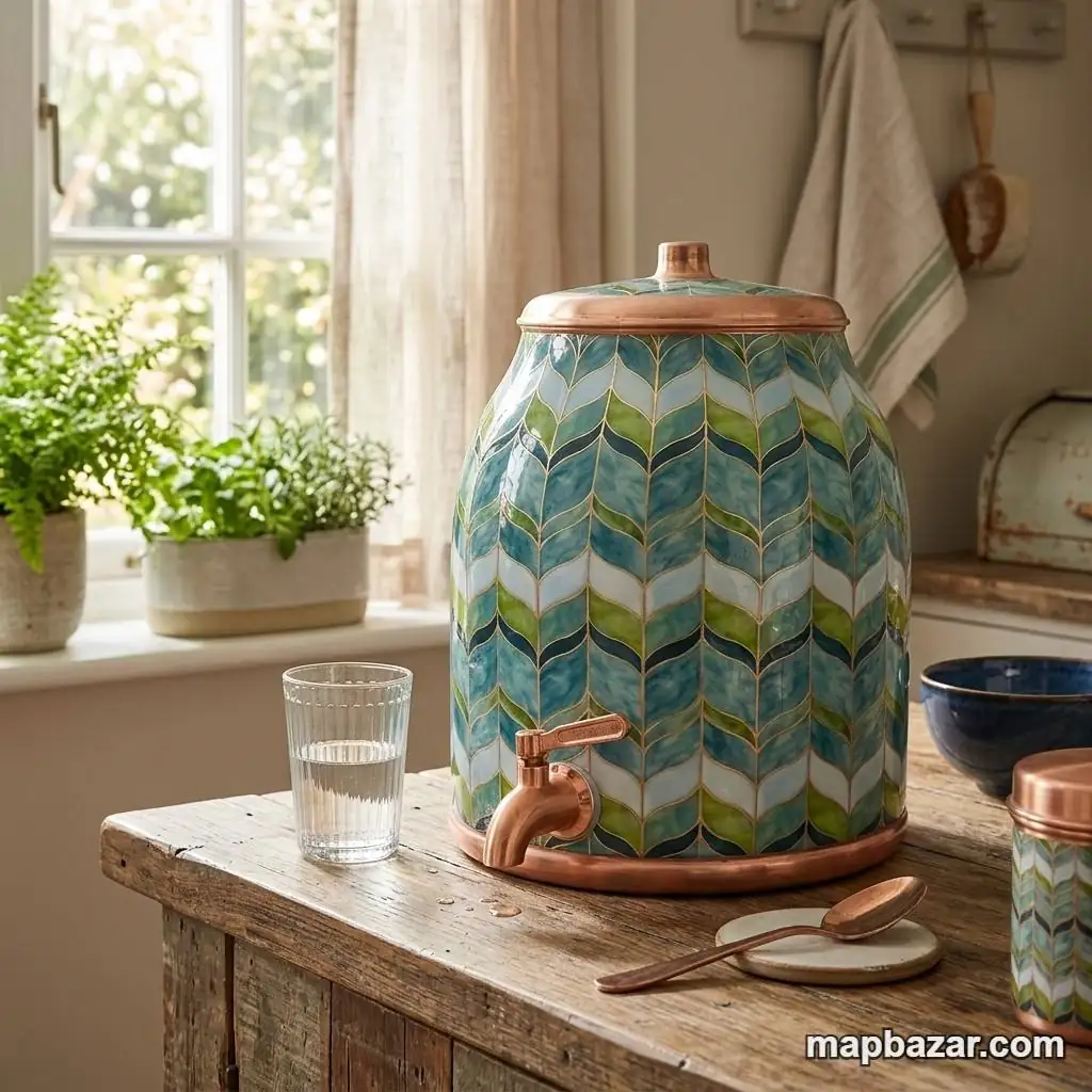 Artisanal Water Dispenser with Copper Tap