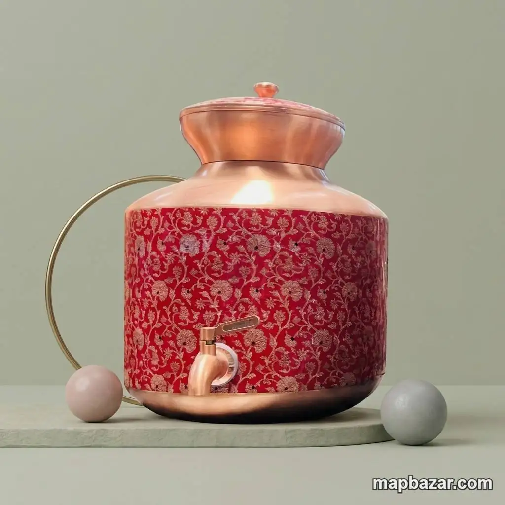 Traditional Copper Water Dispenser with Tap