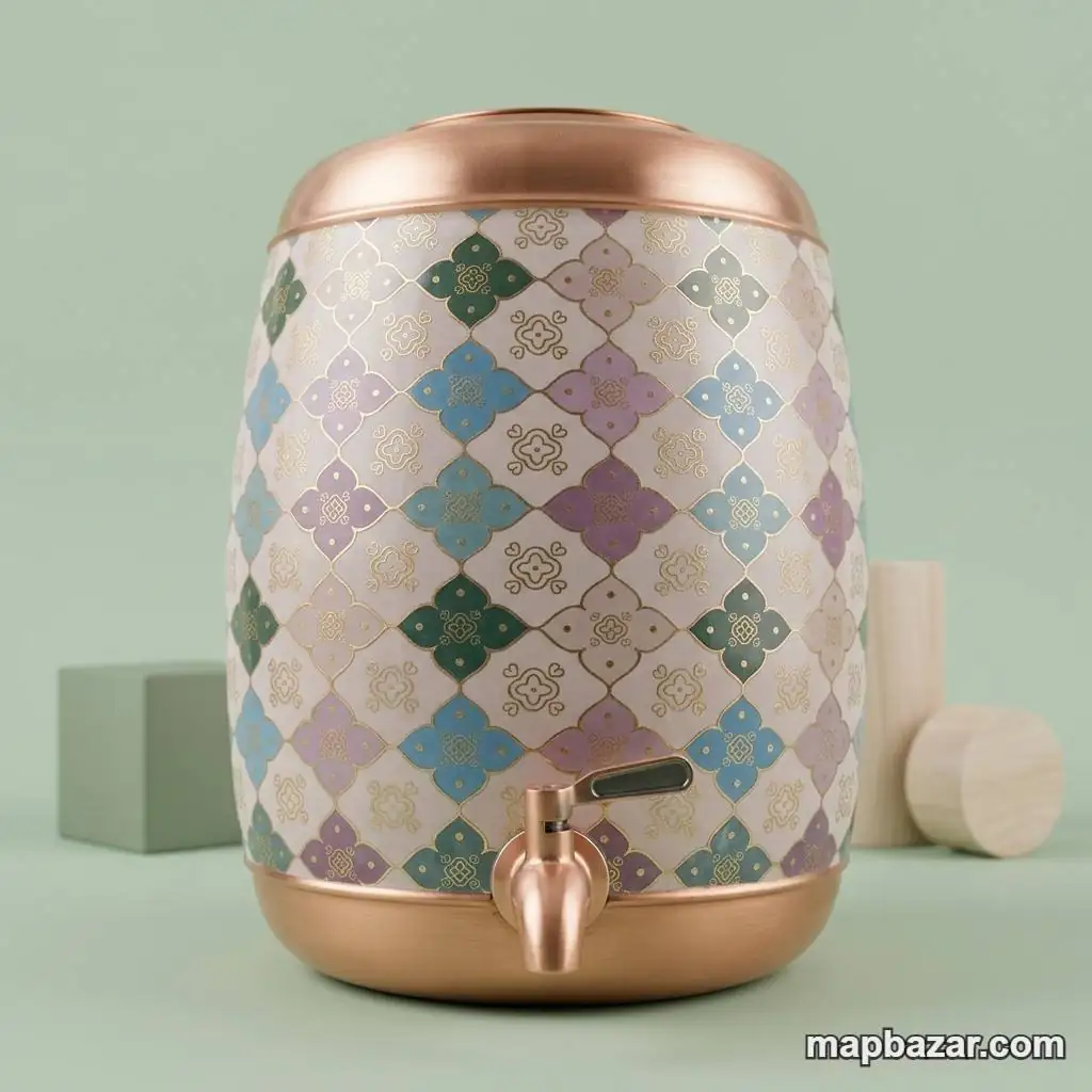 Elegant Patterned Beverage Dispenser with Tap