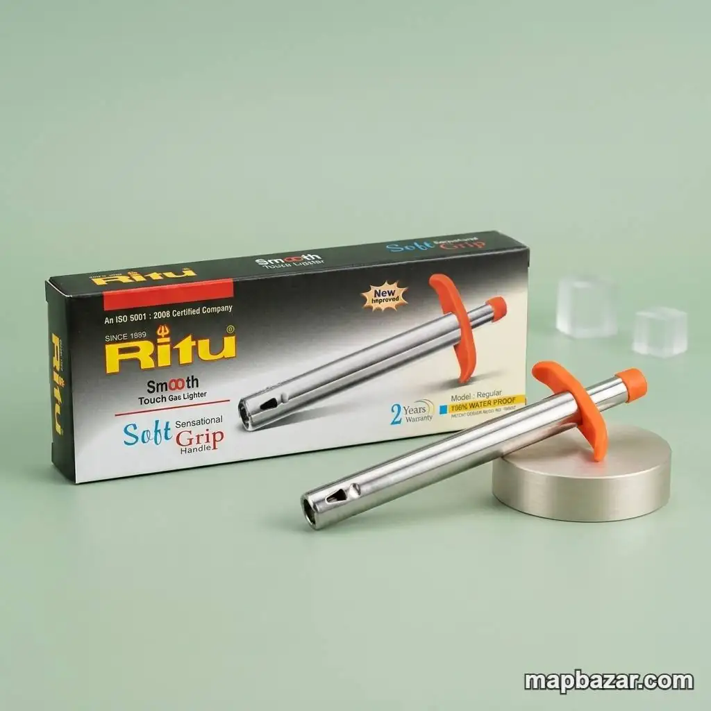 Smooth Touch Gas Lighter with Soft Grip