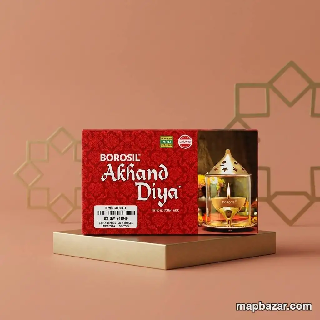 Akhand Brass Diya with Cotton Wick