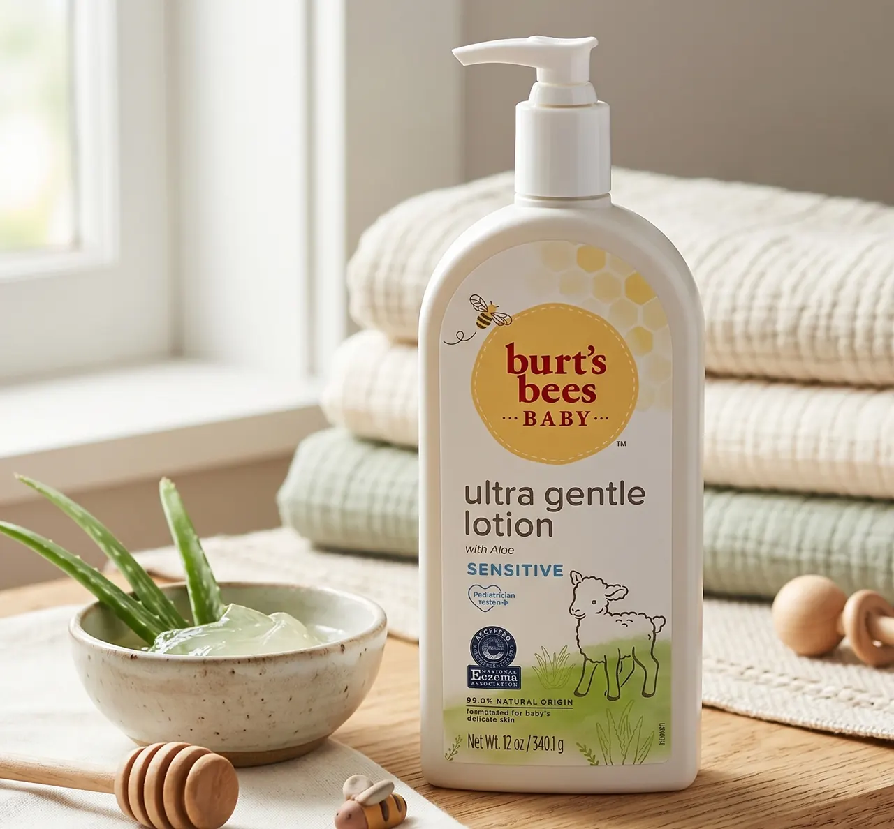 Burt's Bees Baby Ultra Gentle Lotion with Aloe, Sensitive