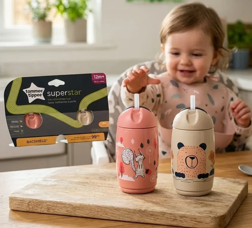 Tommee Tippee Superstar Insulated Straw Cups 2-Pack